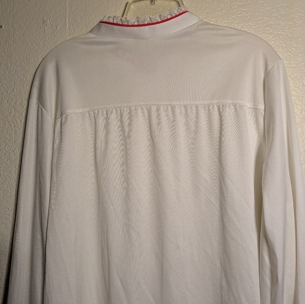Lady Devon White Button-Up Women's Blouse Xl - Picture 6 of 8